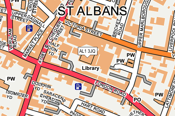AL1 3JQ map - OS OpenMap – Local (Ordnance Survey) AL1 3JQ map - OS OpenMap – Local (Ordnance Survey)
