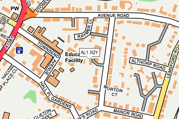 AL1 3QY map - OS OpenMap – Local (Ordnance Survey) AL1 3QY map - OS OpenMap – Local (Ordnance Survey)