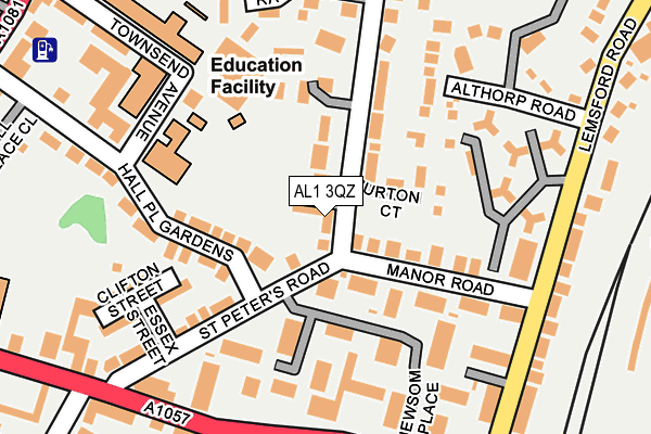 AL1 3QZ map - OS OpenMap – Local (Ordnance Survey) AL1 3QZ map - OS OpenMap – Local (Ordnance Survey)