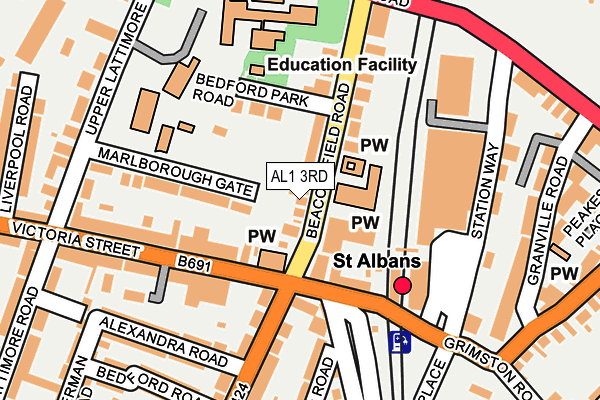 AL1 3RD map - OS OpenMap – Local (Ordnance Survey) AL1 3RD map - OS OpenMap – Local (Ordnance Survey)
