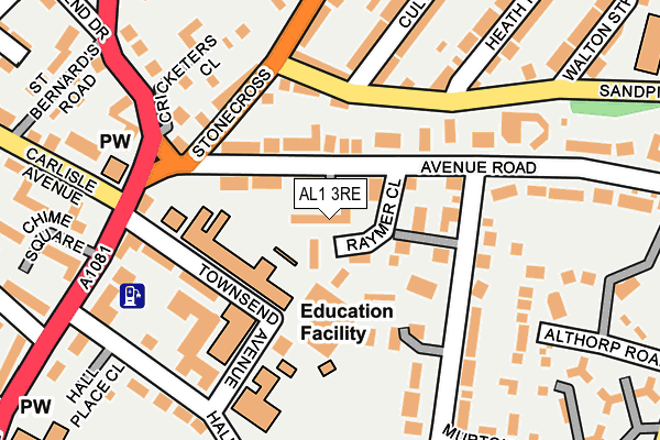 AL1 3RE map - OS OpenMap – Local (Ordnance Survey) AL1 3RE map - OS OpenMap – Local (Ordnance Survey)