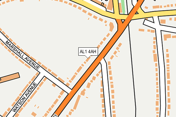AL1 4AH map - OS OpenMap – Local (Ordnance Survey) AL1 4AH map - OS OpenMap – Local (Ordnance Survey)
