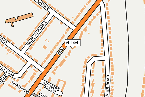 AL1 4AL map - OS OpenMap – Local (Ordnance Survey) AL1 4AL map - OS OpenMap – Local (Ordnance Survey)