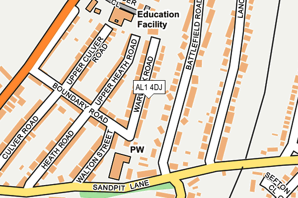 AL1 4DJ map - OS OpenMap – Local (Ordnance Survey)