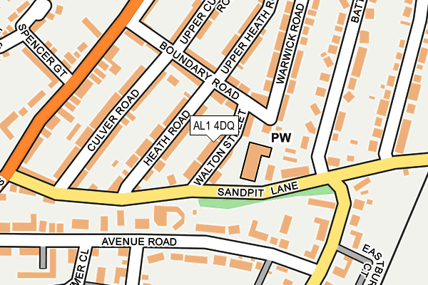 AL1 4DQ map - OS OpenMap – Local (Ordnance Survey) AL1 4DQ map - OS OpenMap – Local (Ordnance Survey)