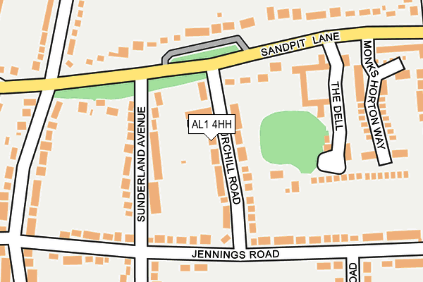 AL1 4HH map - OS OpenMap – Local (Ordnance Survey) AL1 4HH map - OS OpenMap – Local (Ordnance Survey)