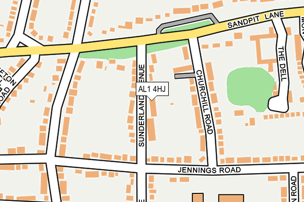 AL1 4HJ map - OS OpenMap – Local (Ordnance Survey) AL1 4HJ map - OS OpenMap – Local (Ordnance Survey)