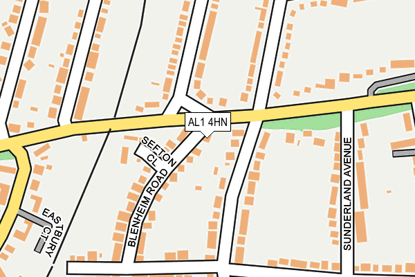 AL1 4HN map - OS OpenMap – Local (Ordnance Survey) AL1 4HN map - OS OpenMap – Local (Ordnance Survey)