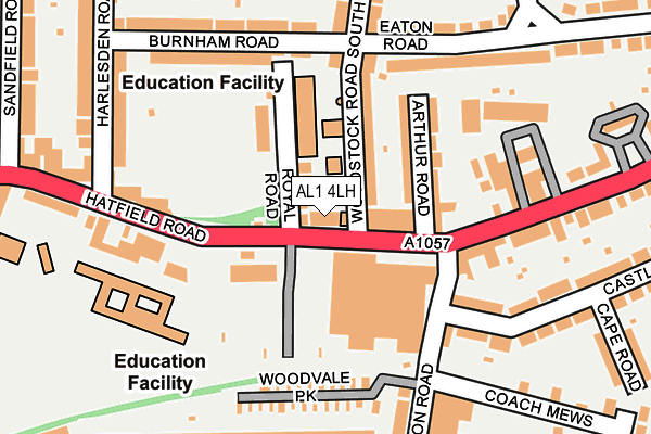 AL1 4LH map - OS OpenMap – Local (Ordnance Survey) AL1 4LH map - OS OpenMap – Local (Ordnance Survey)