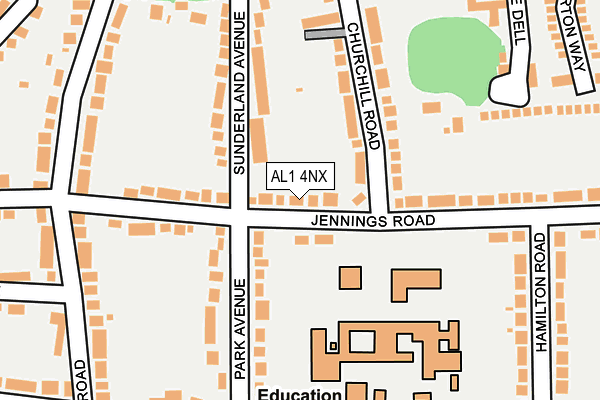 AL1 4NX map - OS OpenMap – Local (Ordnance Survey) AL1 4NX map - OS OpenMap – Local (Ordnance Survey)