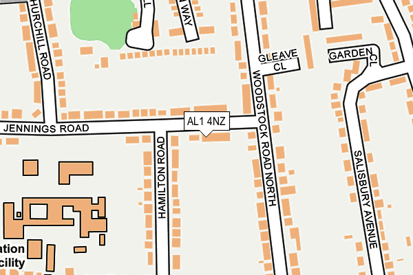 AL1 4NZ map - OS OpenMap – Local (Ordnance Survey) AL1 4NZ map - OS OpenMap – Local (Ordnance Survey)