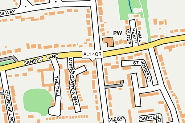 AL1 4QR map - OS OpenMap – Local (Ordnance Survey) AL1 4QR map - OS OpenMap – Local (Ordnance Survey)