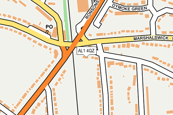 AL1 4QZ map - OS OpenMap – Local (Ordnance Survey) AL1 4QZ map - OS OpenMap – Local (Ordnance Survey)