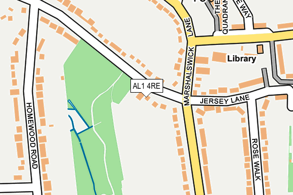 AL1 4RE map - OS OpenMap – Local (Ordnance Survey) AL1 4RE map - OS OpenMap – Local (Ordnance Survey)