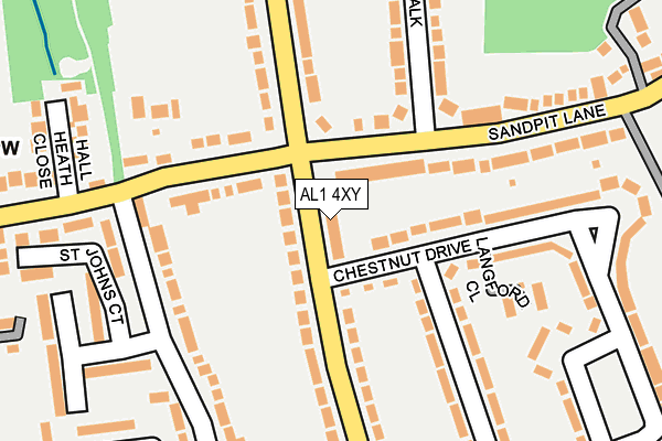 AL1 4XY map - OS OpenMap – Local (Ordnance Survey) AL1 4XY map - OS OpenMap – Local (Ordnance Survey)
