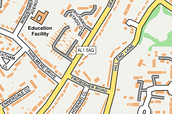 AL1 5AQ map - OS OpenMap – Local (Ordnance Survey)