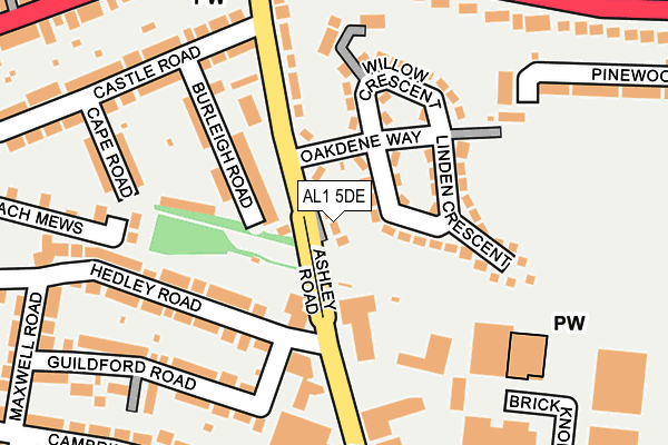 AL1 5DE map - OS OpenMap – Local (Ordnance Survey) AL1 5DE map - OS OpenMap – Local (Ordnance Survey)