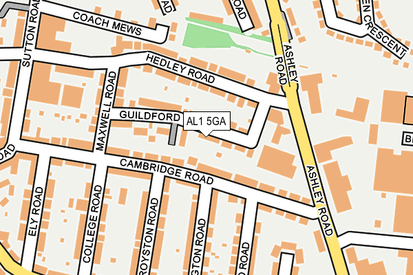 AL1 5GA map - OS OpenMap – Local (Ordnance Survey) AL1 5GA map - OS OpenMap – Local (Ordnance Survey)