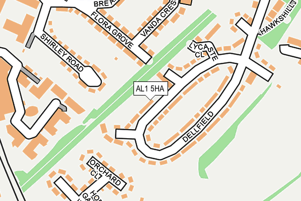 AL1 5HA map - OS OpenMap – Local (Ordnance Survey) AL1 5HA map - OS OpenMap – Local (Ordnance Survey)