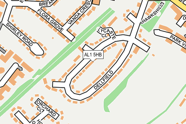AL1 5HB map - OS OpenMap – Local (Ordnance Survey) AL1 5HB map - OS OpenMap – Local (Ordnance Survey)