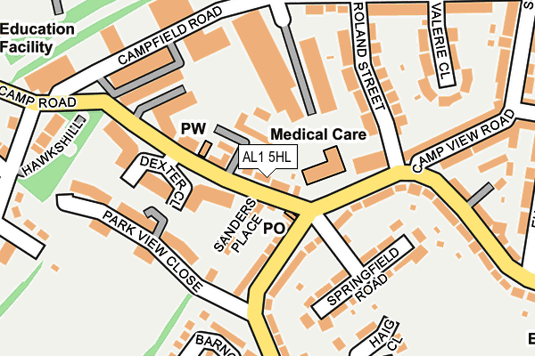 AL1 5HL map - OS OpenMap – Local (Ordnance Survey) AL1 5HL map - OS OpenMap – Local (Ordnance Survey)