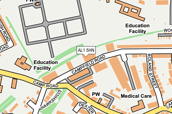 AL1 5HN map - OS OpenMap – Local (Ordnance Survey) AL1 5HN map - OS OpenMap – Local (Ordnance Survey)