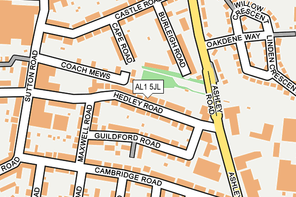 AL1 5JL map - OS OpenMap – Local (Ordnance Survey) AL1 5JL map - OS OpenMap – Local (Ordnance Survey)