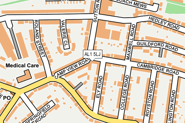 AL1 5LJ map - OS OpenMap – Local (Ordnance Survey) AL1 5LJ map - OS OpenMap – Local (Ordnance Survey)