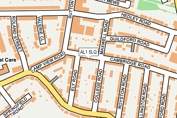 AL1 5LQ map - OS OpenMap – Local (Ordnance Survey) AL1 5LQ map - OS OpenMap – Local (Ordnance Survey)