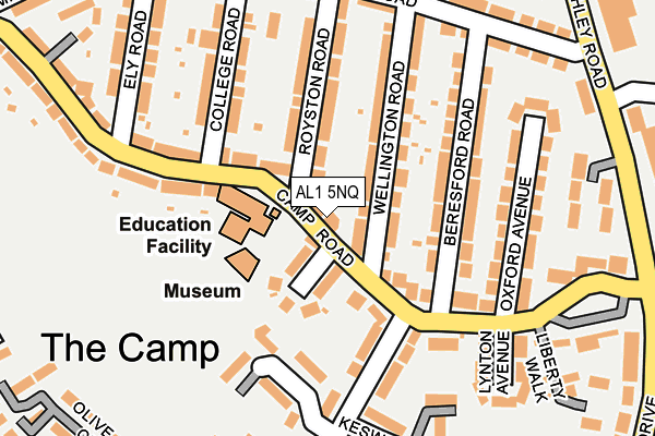 AL1 5NQ map - OS OpenMap – Local (Ordnance Survey)