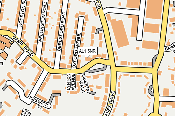AL1 5NR map - OS OpenMap – Local (Ordnance Survey) AL1 5NR map - OS OpenMap – Local (Ordnance Survey)