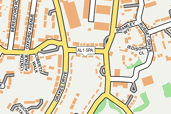 AL1 5PA map - OS OpenMap – Local (Ordnance Survey) AL1 5PA map - OS OpenMap – Local (Ordnance Survey)