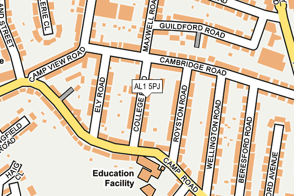 AL1 5PJ map - OS OpenMap – Local (Ordnance Survey) AL1 5PJ map - OS OpenMap – Local (Ordnance Survey)