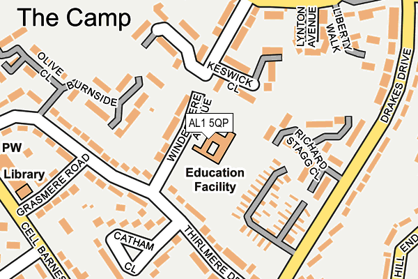 AL1 5QP map - OS OpenMap – Local (Ordnance Survey) AL1 5QP map - OS OpenMap – Local (Ordnance Survey)