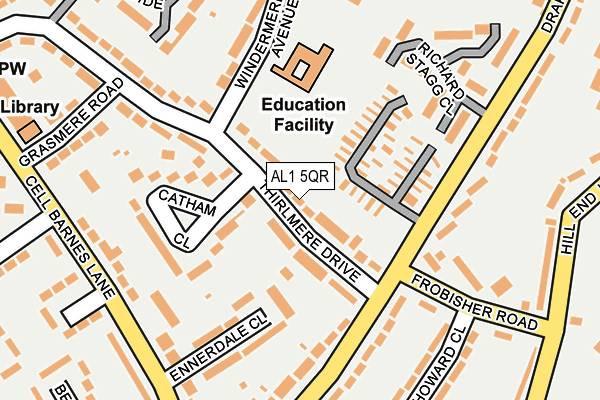 AL1 5QR map - OS OpenMap – Local (Ordnance Survey) AL1 5QR map - OS OpenMap – Local (Ordnance Survey)