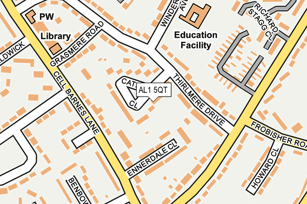 AL1 5QT map - OS OpenMap – Local (Ordnance Survey) AL1 5QT map - OS OpenMap – Local (Ordnance Survey)