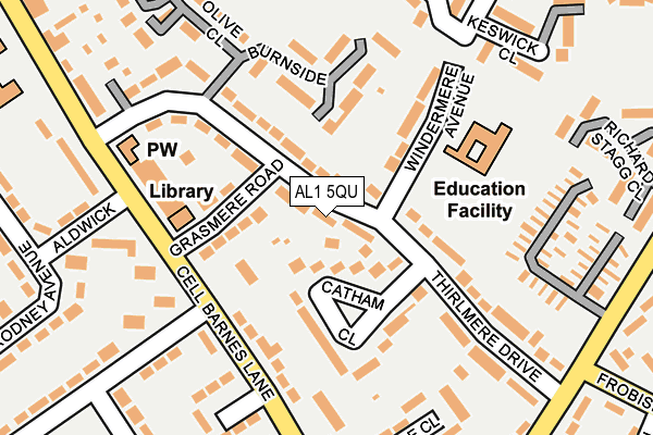 AL1 5QU map - OS OpenMap – Local (Ordnance Survey) AL1 5QU map - OS OpenMap – Local (Ordnance Survey)
