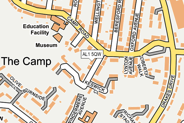 AL1 5QW map - OS OpenMap – Local (Ordnance Survey) AL1 5QW map - OS OpenMap – Local (Ordnance Survey)