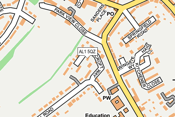 AL1 5QZ map - OS OpenMap – Local (Ordnance Survey) AL1 5QZ map - OS OpenMap – Local (Ordnance Survey)
