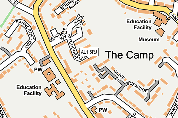 AL1 5RJ map - OS OpenMap – Local (Ordnance Survey) AL1 5RJ map - OS OpenMap – Local (Ordnance Survey)