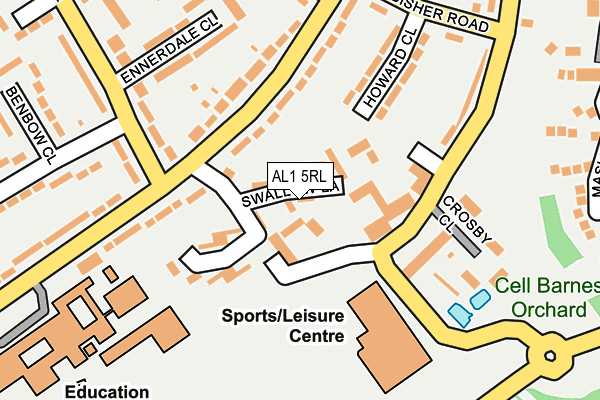 AL1 5RL map - OS OpenMap – Local (Ordnance Survey) AL1 5RL map - OS OpenMap – Local (Ordnance Survey)