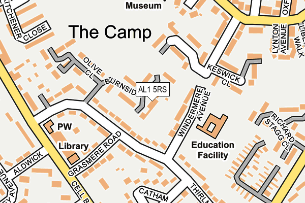 AL1 5RS map - OS OpenMap – Local (Ordnance Survey) AL1 5RS map - OS OpenMap – Local (Ordnance Survey)