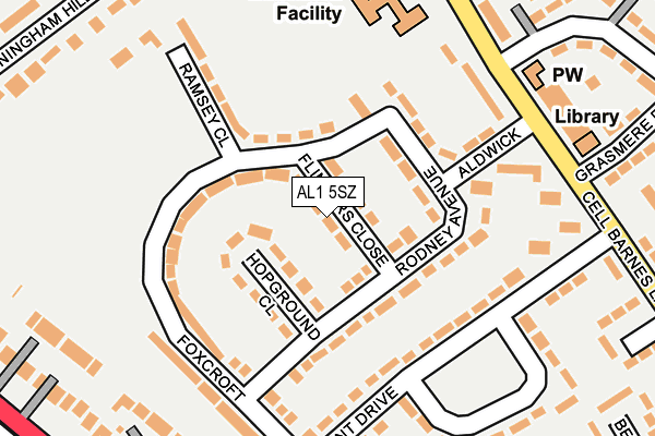 AL1 5SZ map - OS OpenMap – Local (Ordnance Survey) AL1 5SZ map - OS OpenMap – Local (Ordnance Survey)
