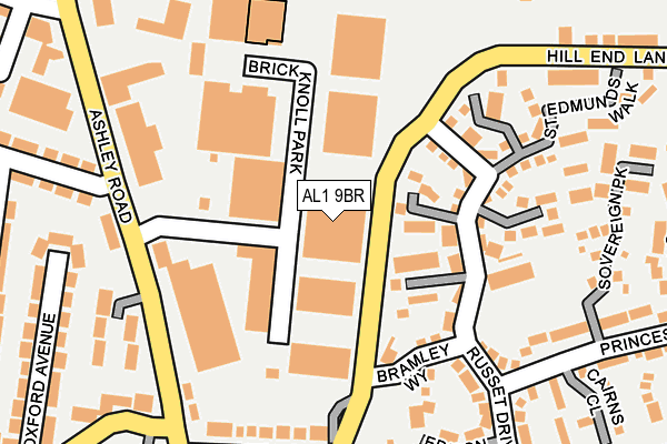 AL1 9BR map - OS OpenMap – Local (Ordnance Survey) AL1 9BR map - OS OpenMap – Local (Ordnance Survey)
