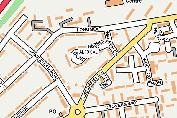 AL10 0AL map - OS OpenMap – Local (Ordnance Survey) AL10 0AL map - OS OpenMap – Local (Ordnance Survey)