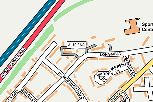 AL10 0AQ map - OS OpenMap – Local (Ordnance Survey) AL10 0AQ map - OS OpenMap – Local (Ordnance Survey)