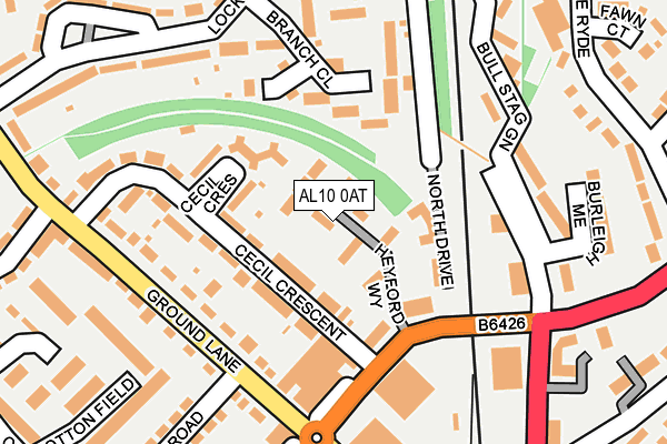 AL10 0AT map - OS OpenMap – Local (Ordnance Survey) AL10 0AT map - OS OpenMap – Local (Ordnance Survey)