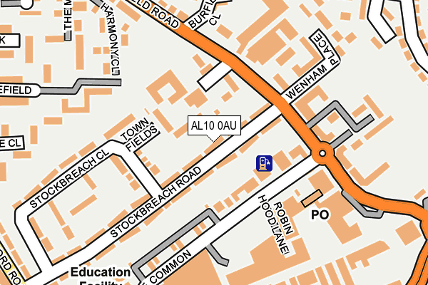 AL10 0AU map - OS OpenMap – Local (Ordnance Survey) AL10 0AU map - OS OpenMap – Local (Ordnance Survey)