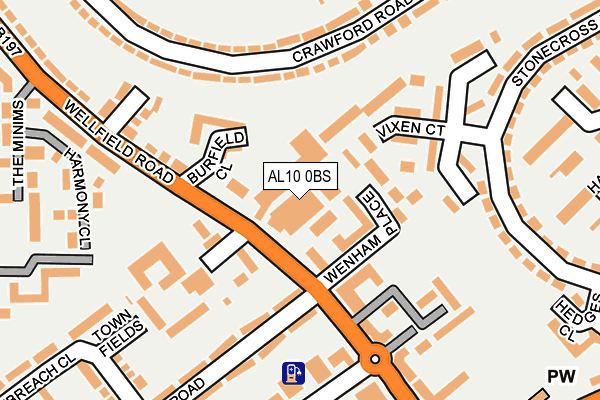 AL10 0BS map - OS OpenMap – Local (Ordnance Survey) AL10 0BS map - OS OpenMap – Local (Ordnance Survey)
