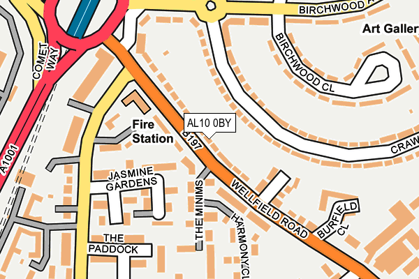 AL10 0BY map - OS OpenMap – Local (Ordnance Survey) AL10 0BY map - OS OpenMap – Local (Ordnance Survey)